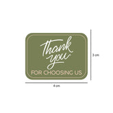 Dark Green Thank You Sticker Roll 250 Pieces - hotpackwebstore.com - Stickers